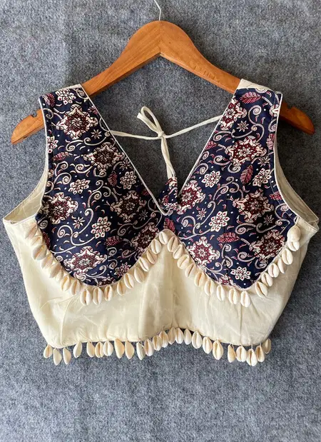 Navratri 060 Ajrakh Khadi Printed Cotton Blouses